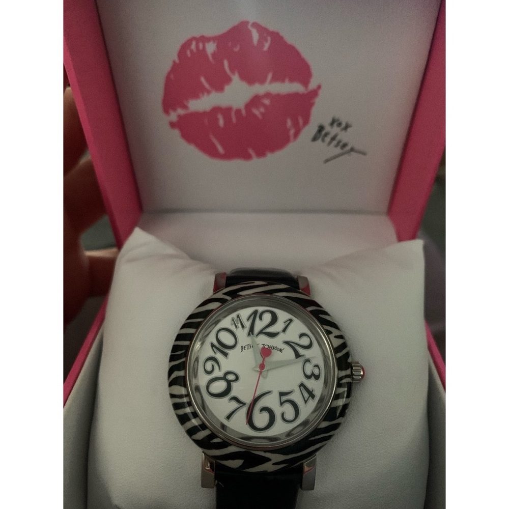 Betsey Johnson Watch Women's Zebra Face